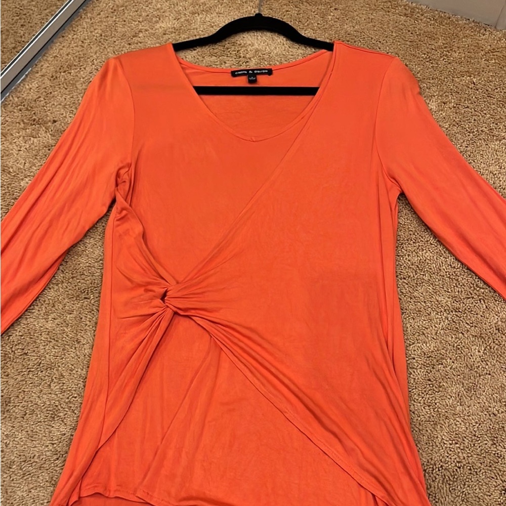 Womens Cable & Gauge Orange Blouse
